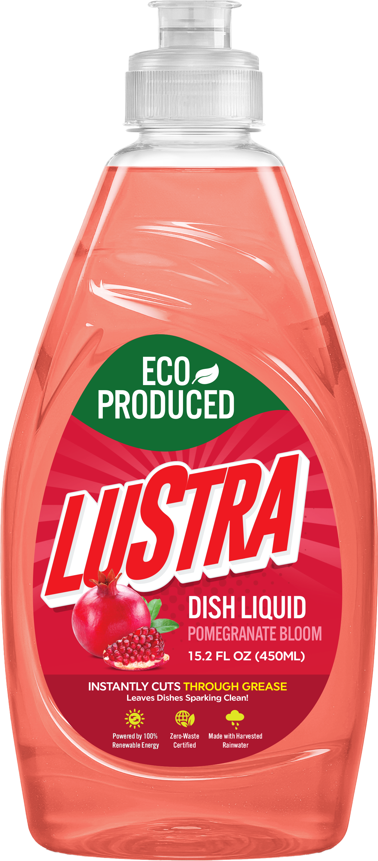 Pomegranate Bloom — Rich berry aroma — instant grease-cutting clean.